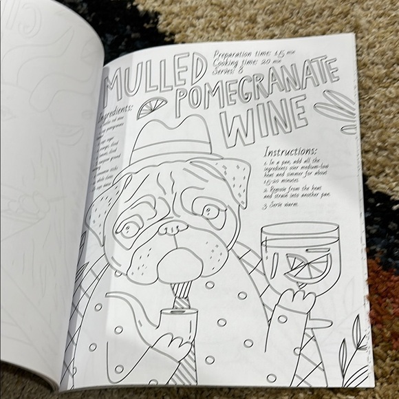 Drinking Animals Coloring Book for Adult Relaxation Recipes Included NWT - Picture 9 of 13